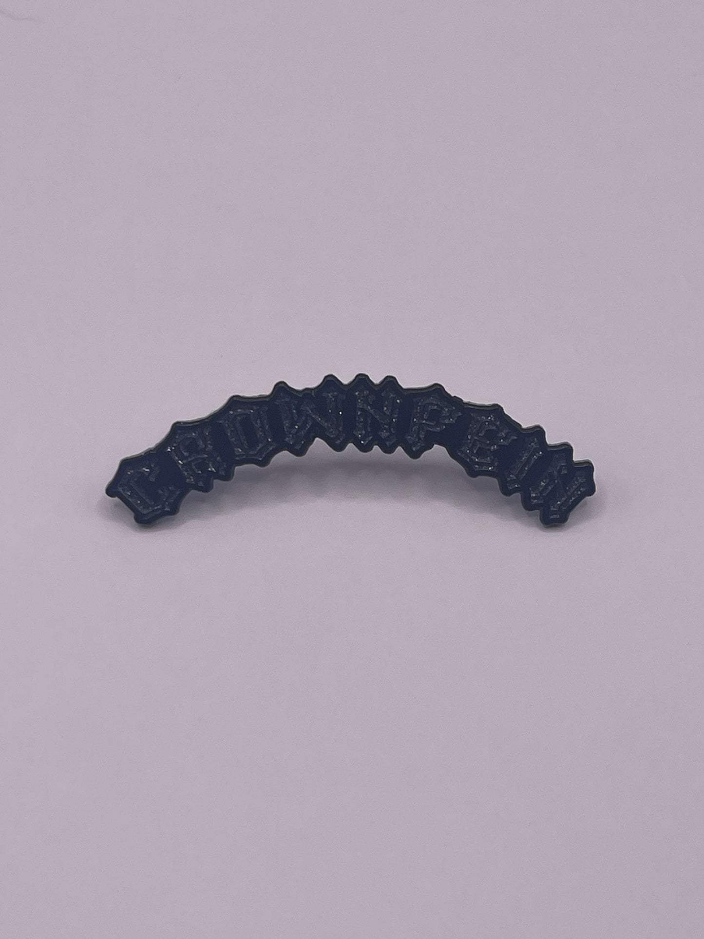 Crown Fein Script Pin "Blackout"