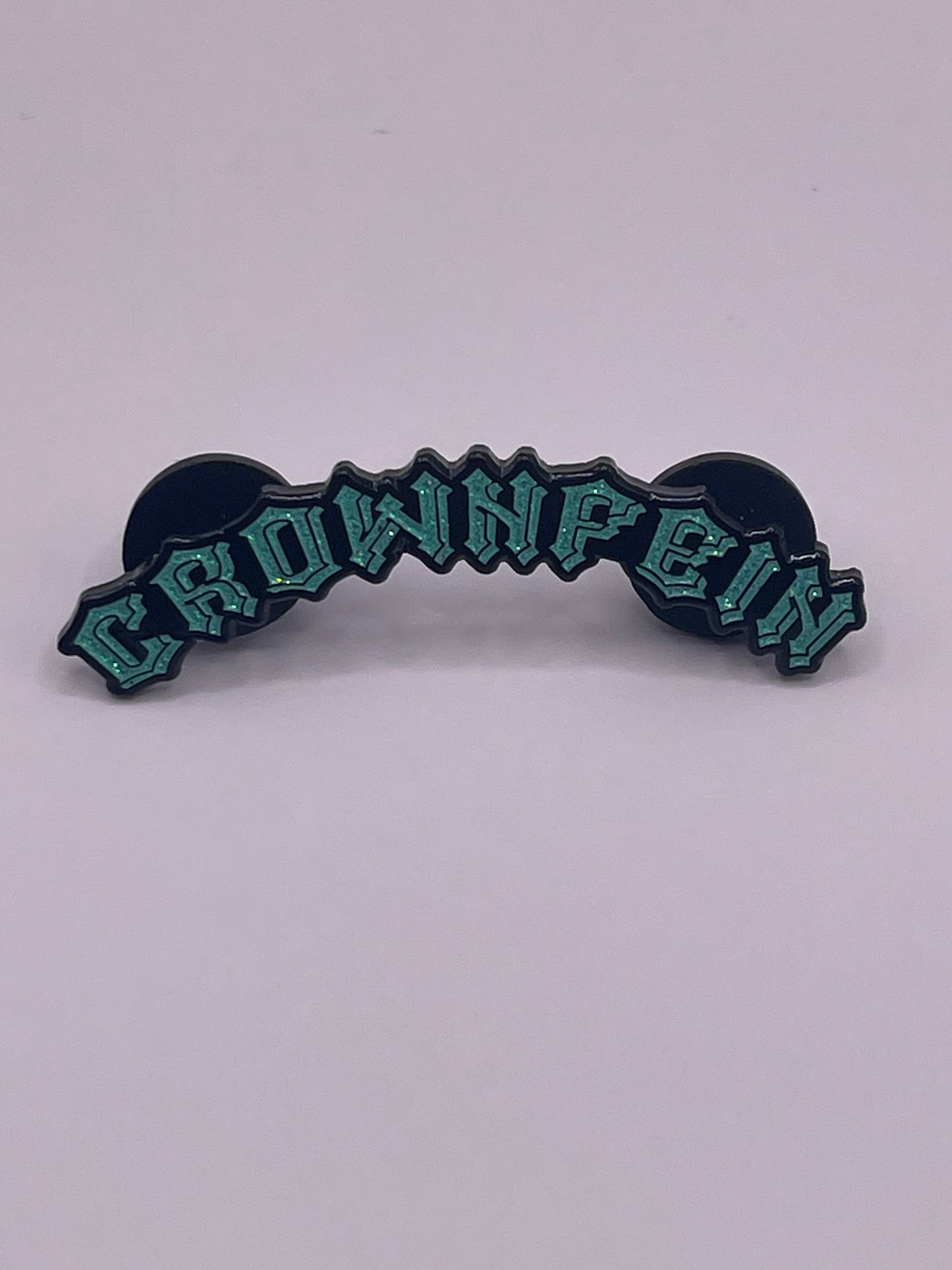 Crown Fein Script Pin "Take Her To Tiffanys"