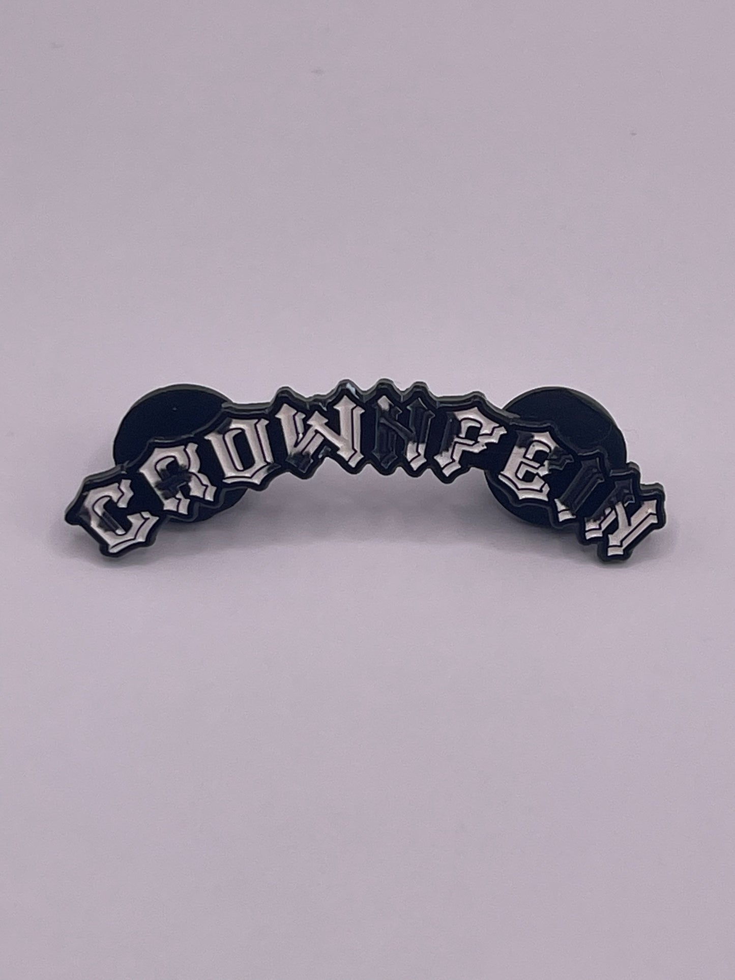 Crown Fein Script Pin "Mooooooooo"